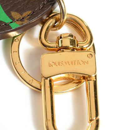 Louis Vuitton Monogram Kusama Pumpkin Dots Key Ring Green 6 of 7