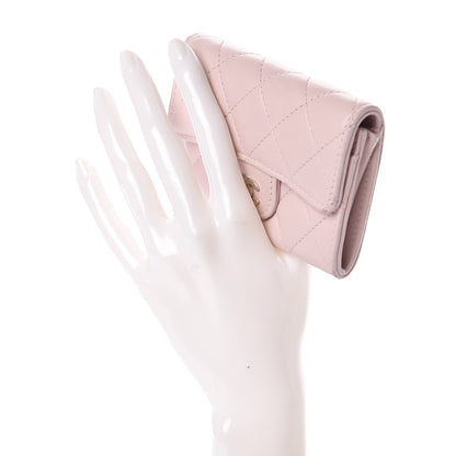 Chanel Lambskin Quilted Card Holder Light Pink 2 of 13