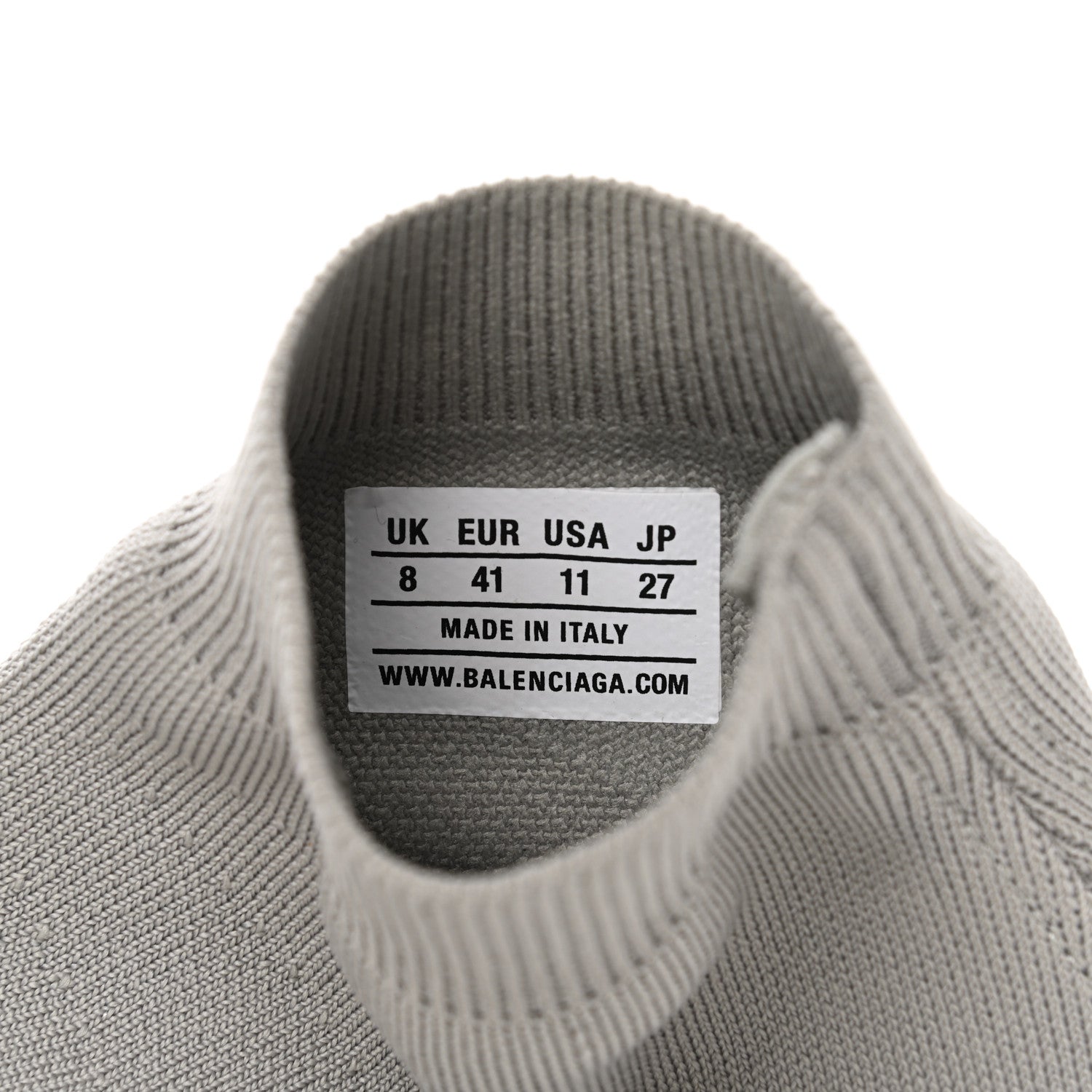 Balenciaga Neoprene Knit Womens Speed Graffiti Sneakers 41 Grey Black 8 of 9