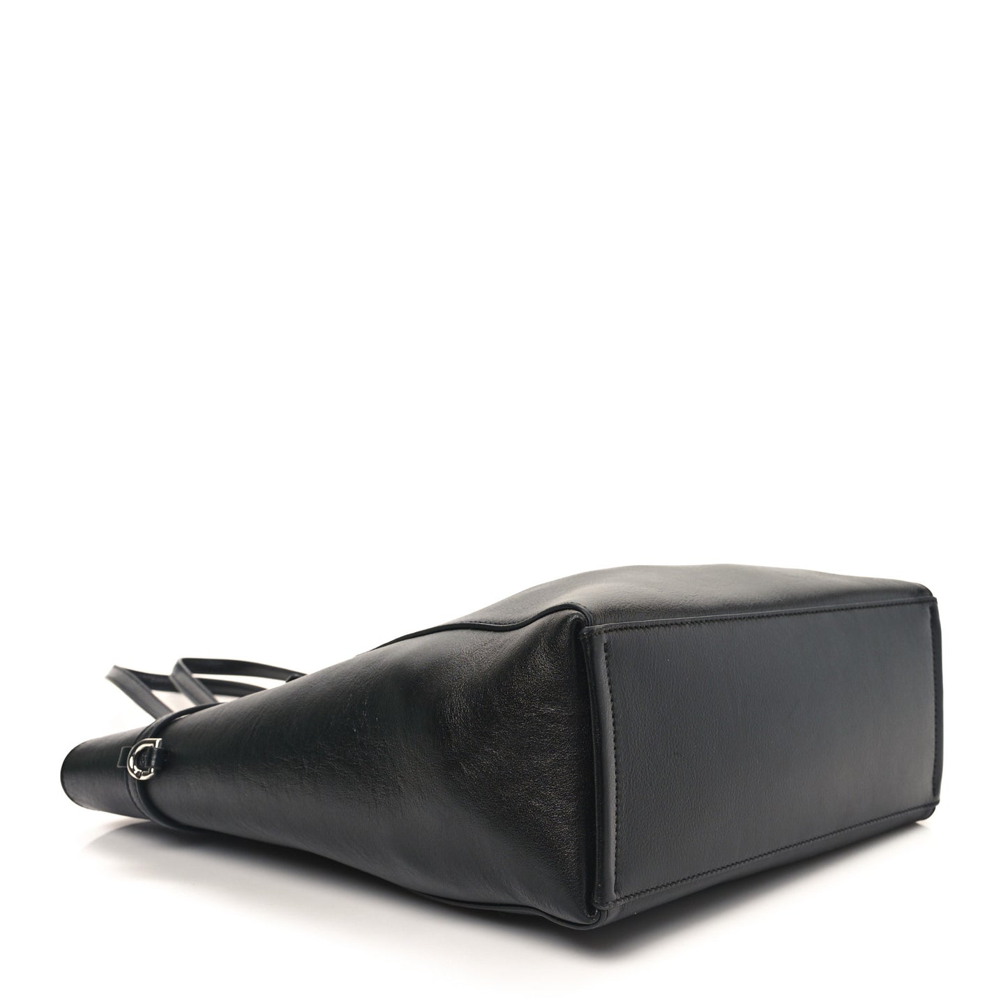 Calfskin Voyou Medium North South Tote Black