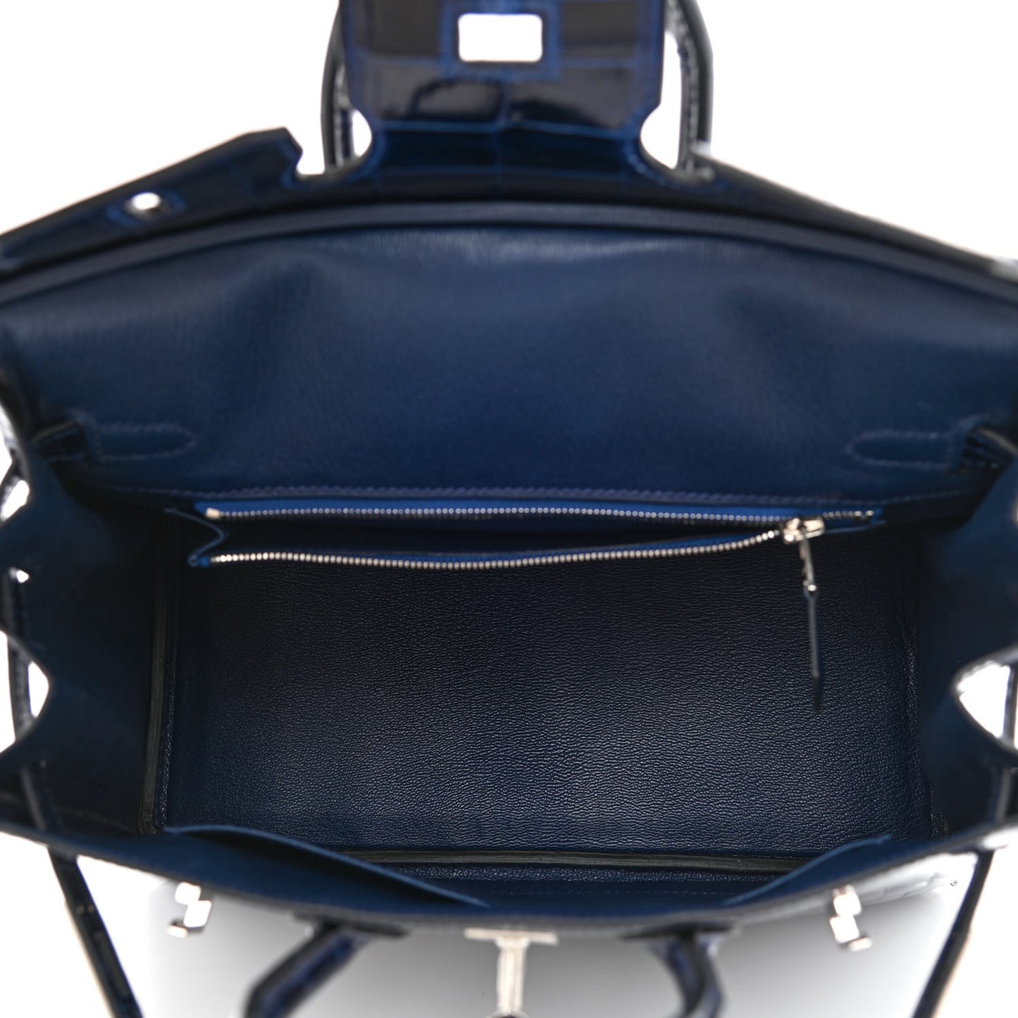 Shiny Niloticus Crocodile Birkin 25 Bleu Saphir
