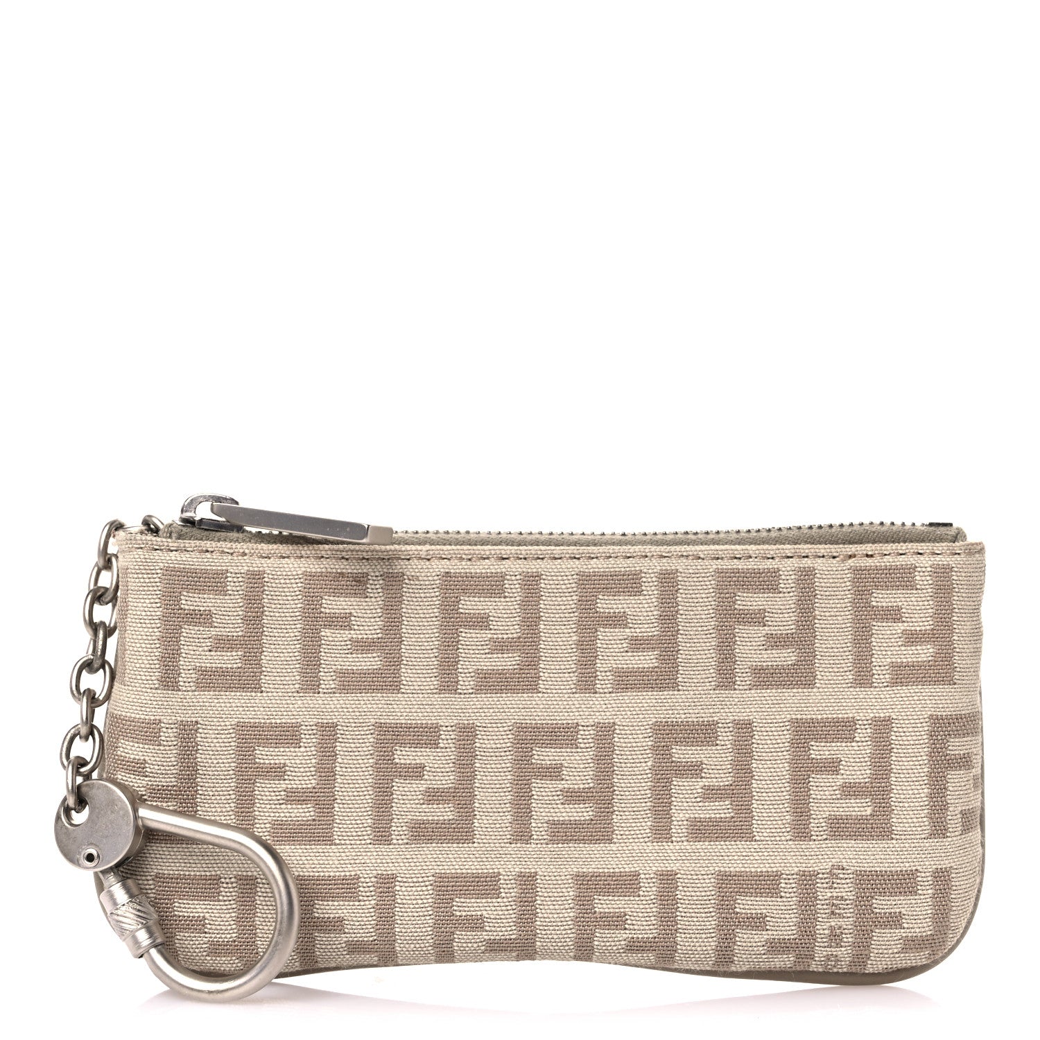 Fendi Zucchino Coin Pouch Key Case Beige 1 of 7