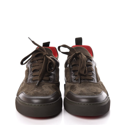 Christian Louboutin Calfskin Neoprene Veau Velours Mens Aurelien Flat Sneakers 40 Tyrol 2 of 9