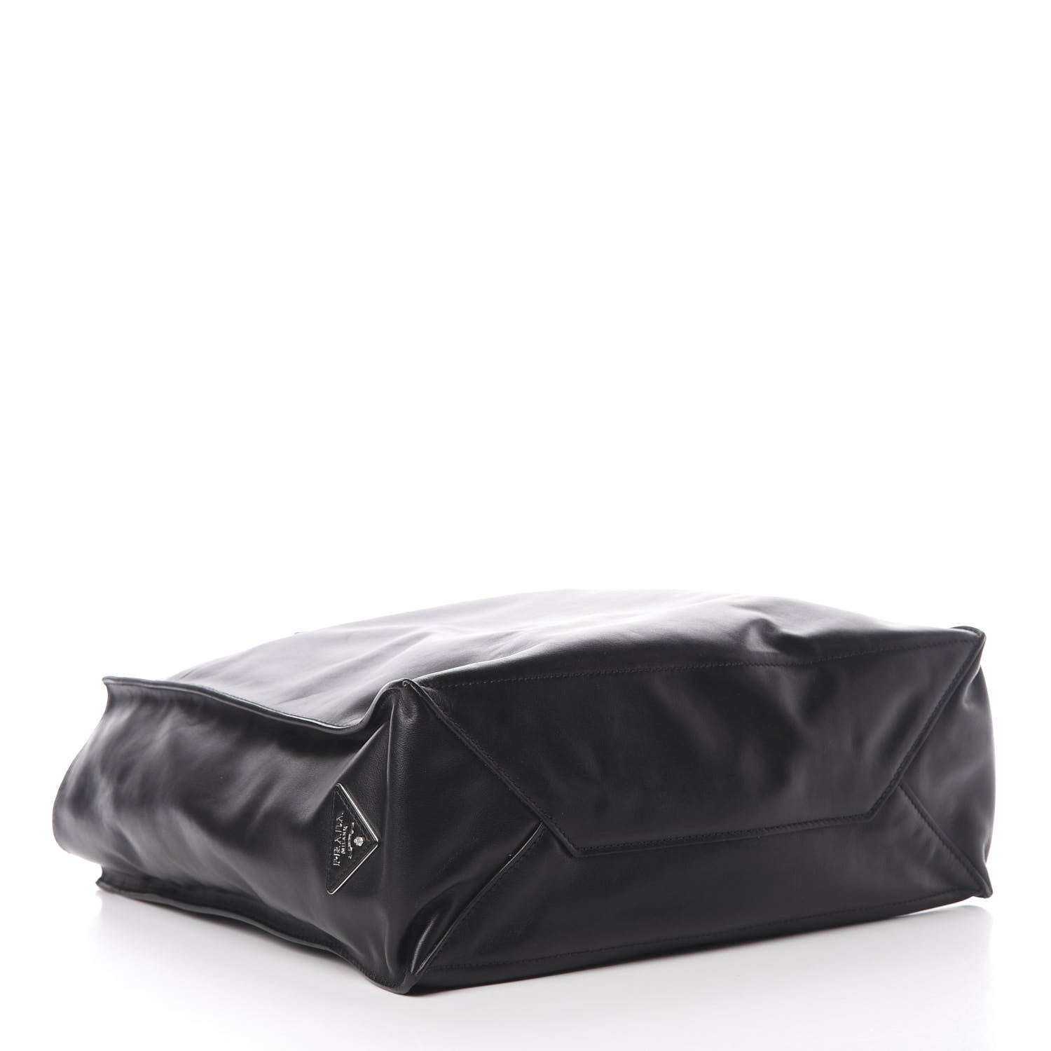Prada Soft Calfskin Shopping Tote Black 4 of 11
