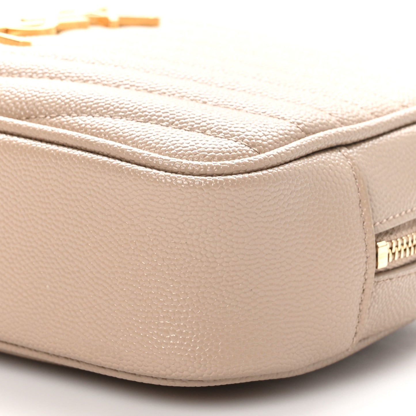 Grain De Poudre Matelasse Monogram Mini Lou Camera Bag Dark Beige