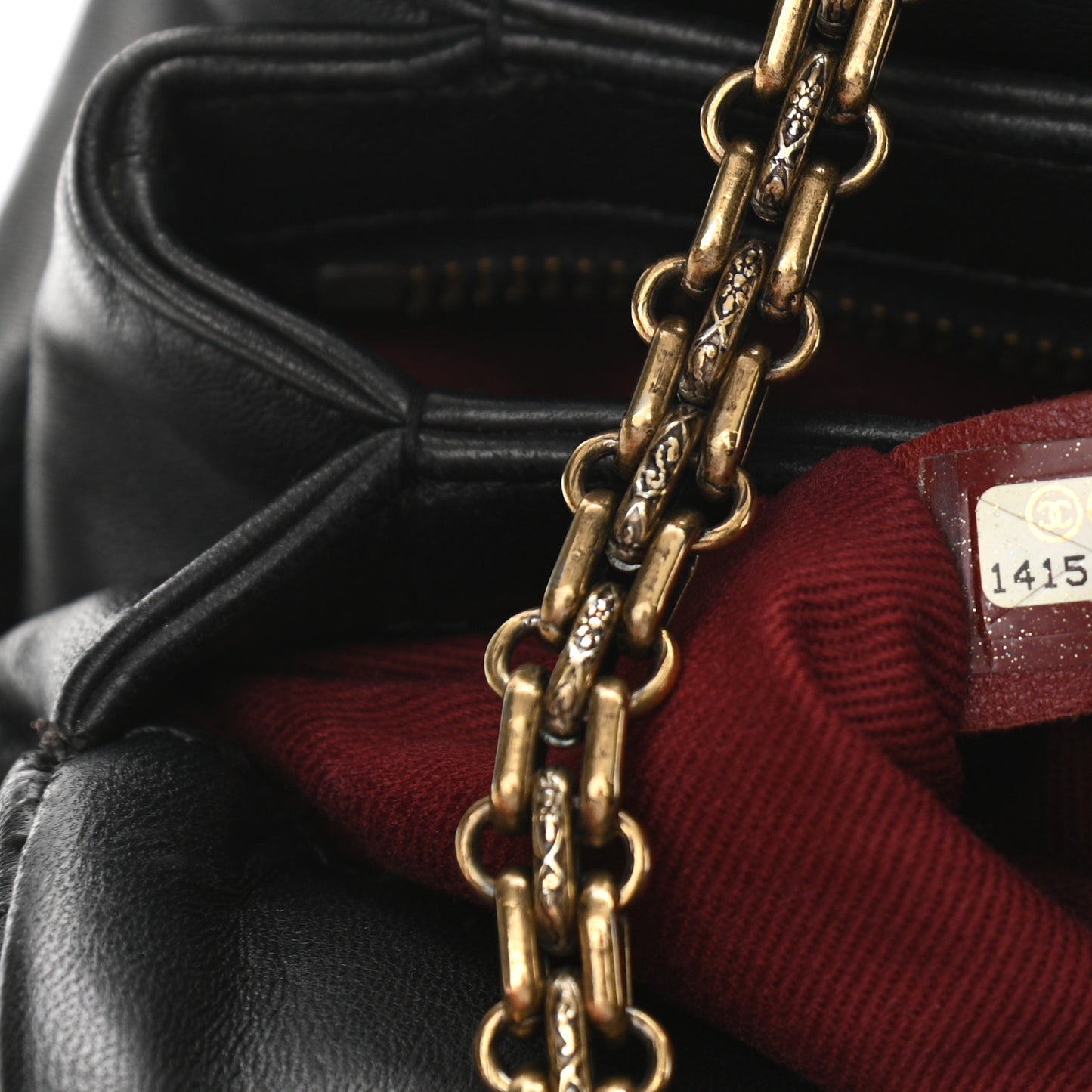 Lambskin Quilted Medium Just Mademoiselle Black