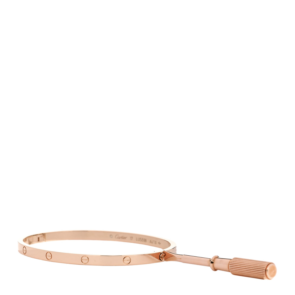 18K Pink Gold Small LOVE Bracelet 17