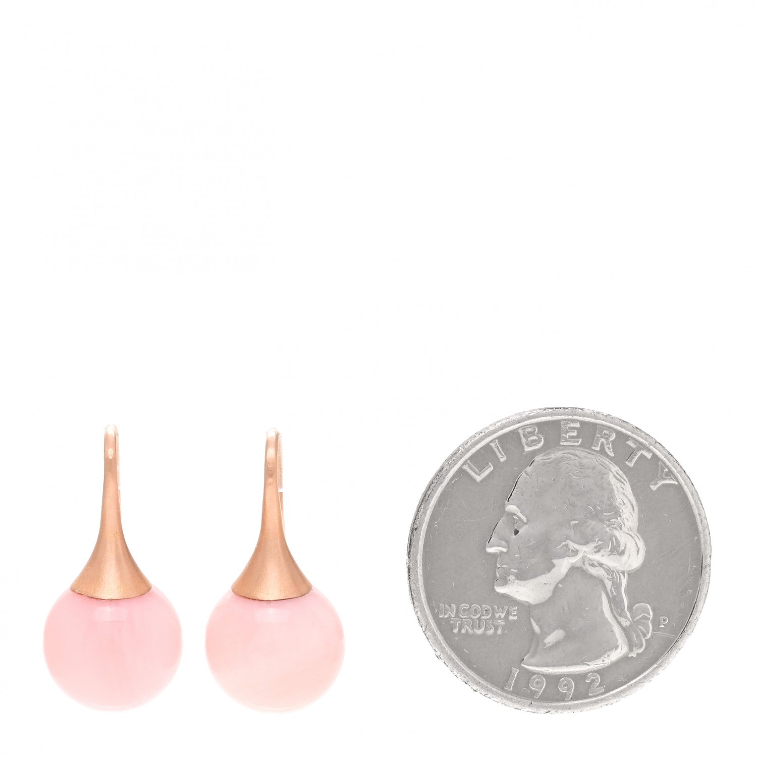 Irene Neuwirth 18K Rose Gold Pink Opal Gumdrop Earrings 2 of 5
