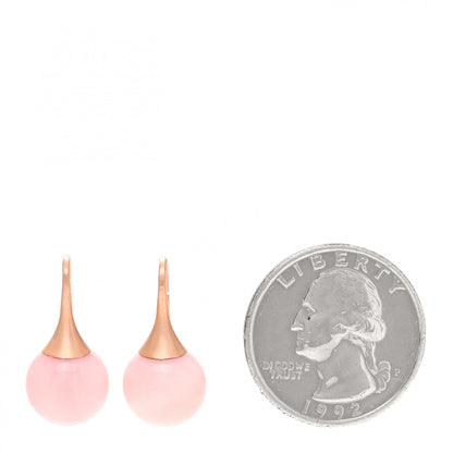 Irene Neuwirth 18K Rose Gold Pink Opal Gumdrop Earrings 2 of 5