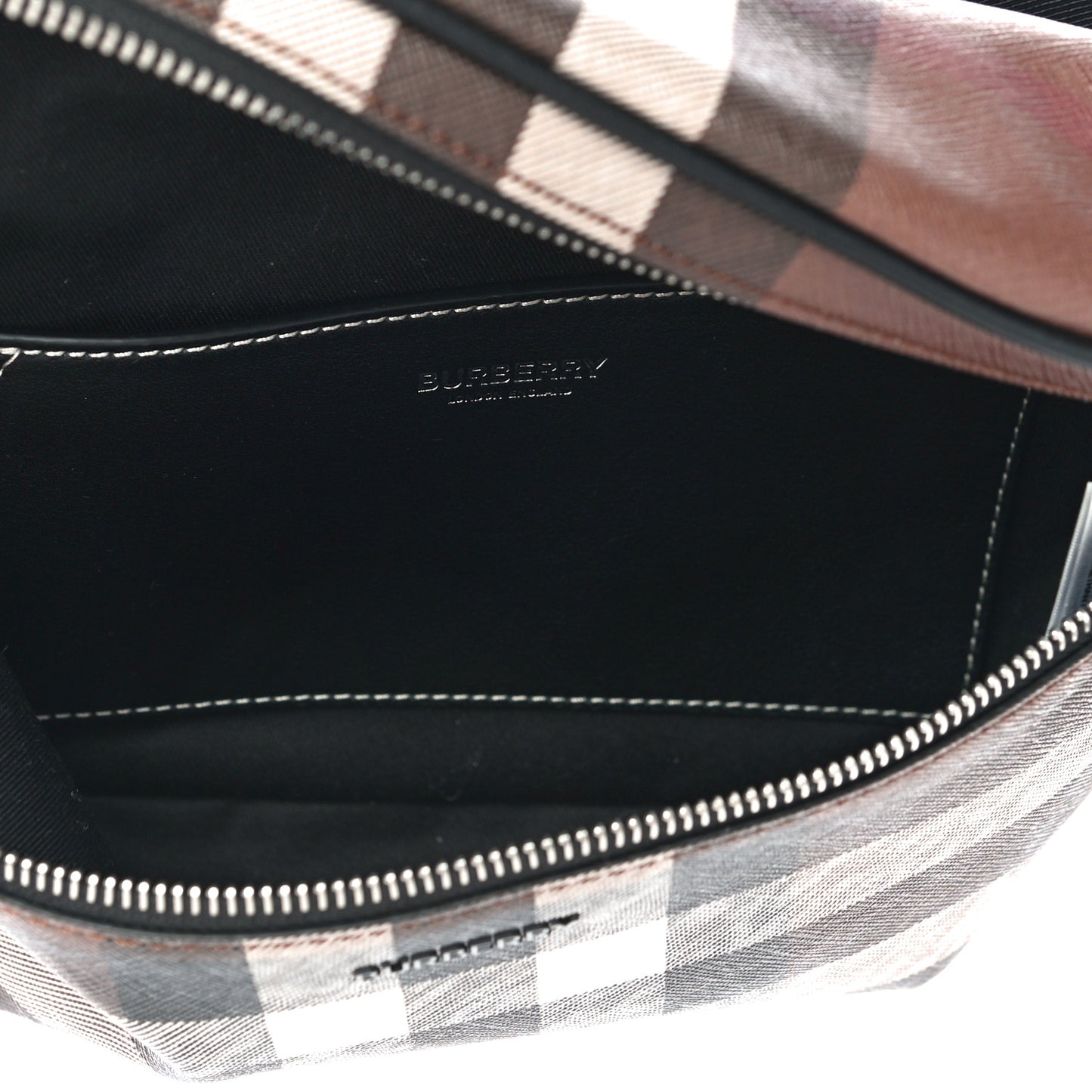 E-canvas Check Bum Bag Dark Birch Brown
