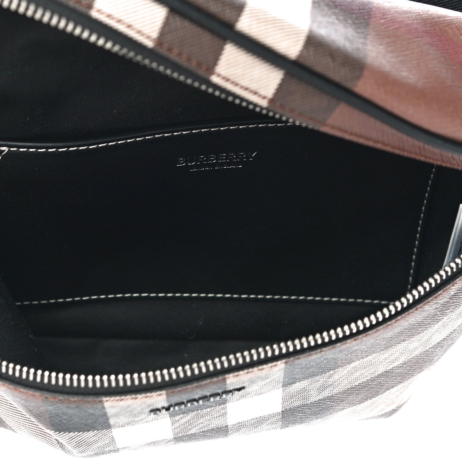 Burberry E-canvas Check Bum Bag Dark Birch Brown 5 of 10