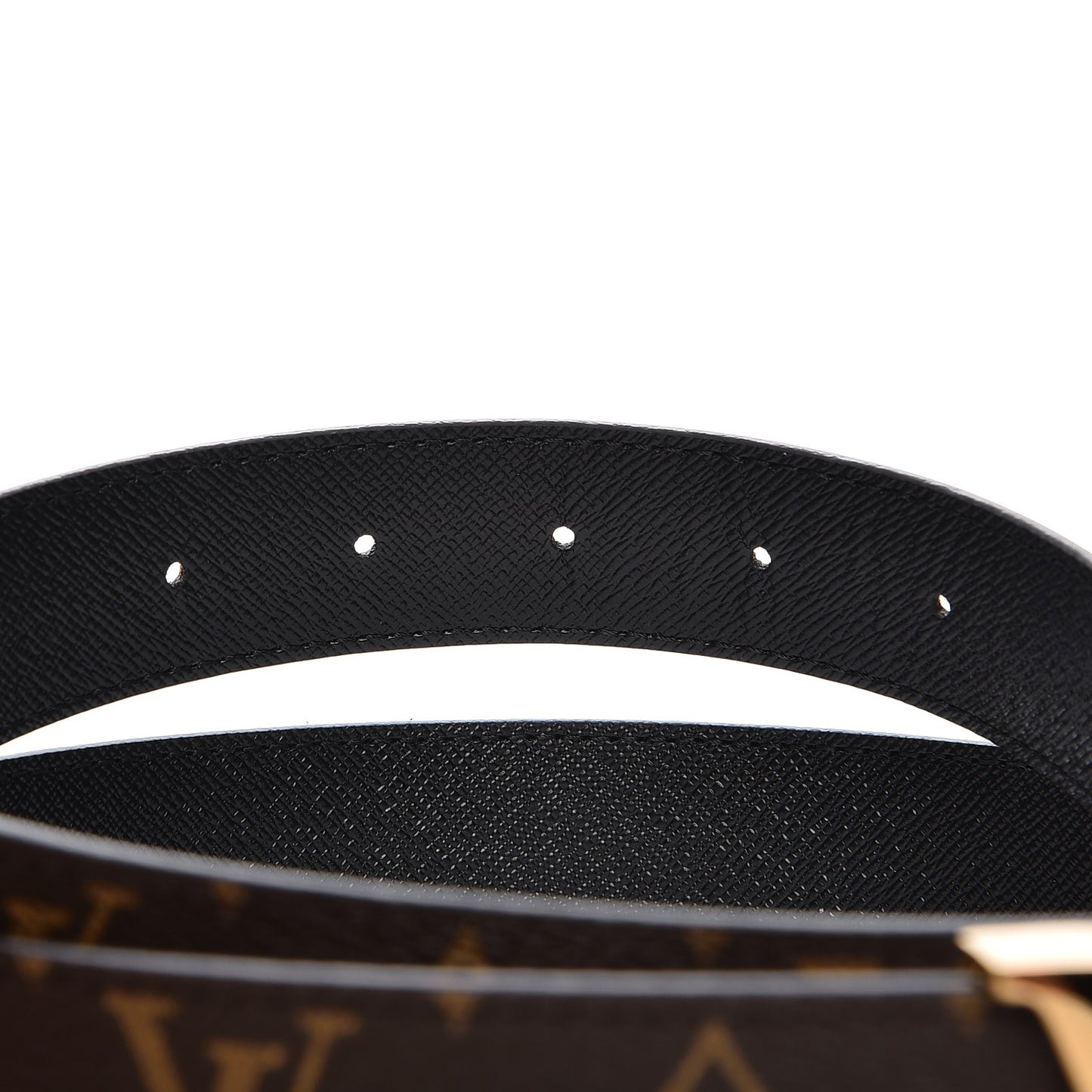 Calfskin Monogram 30mm LV Initiales Reversible Belt 85 34 Black