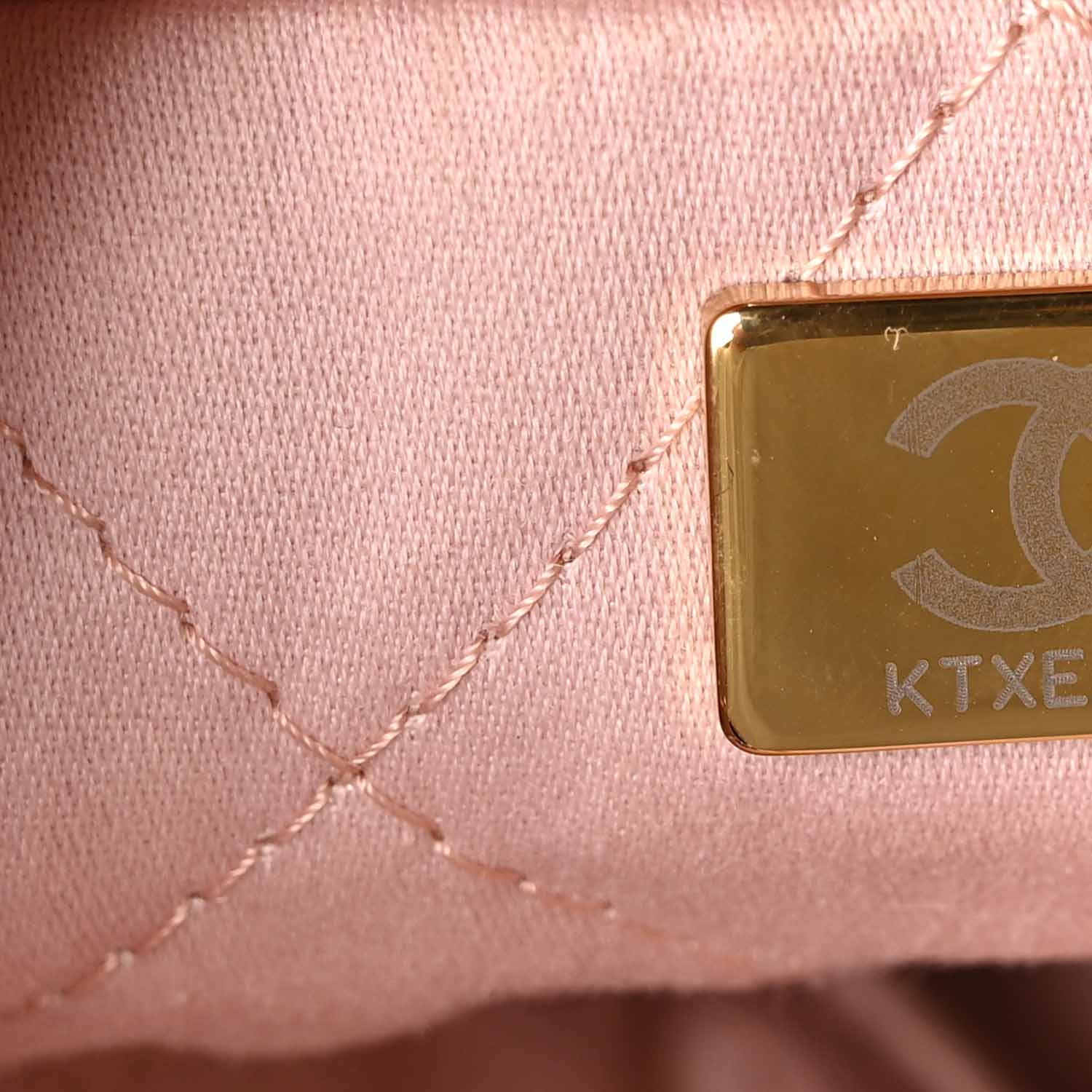 Chanel Shiny Calfskin Quilted Mini Chanel 22 Light Pink 1837751