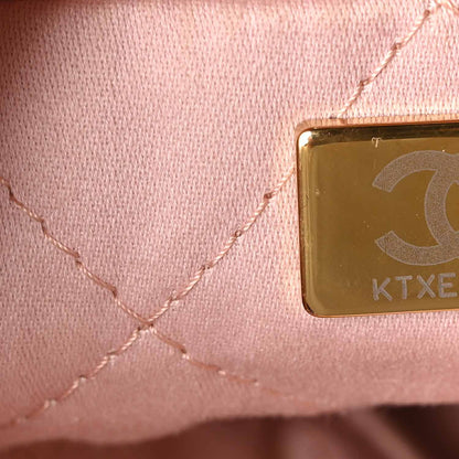 Chanel Shiny Calfskin Quilted Mini Chanel 22 Light Pink 7 of 11