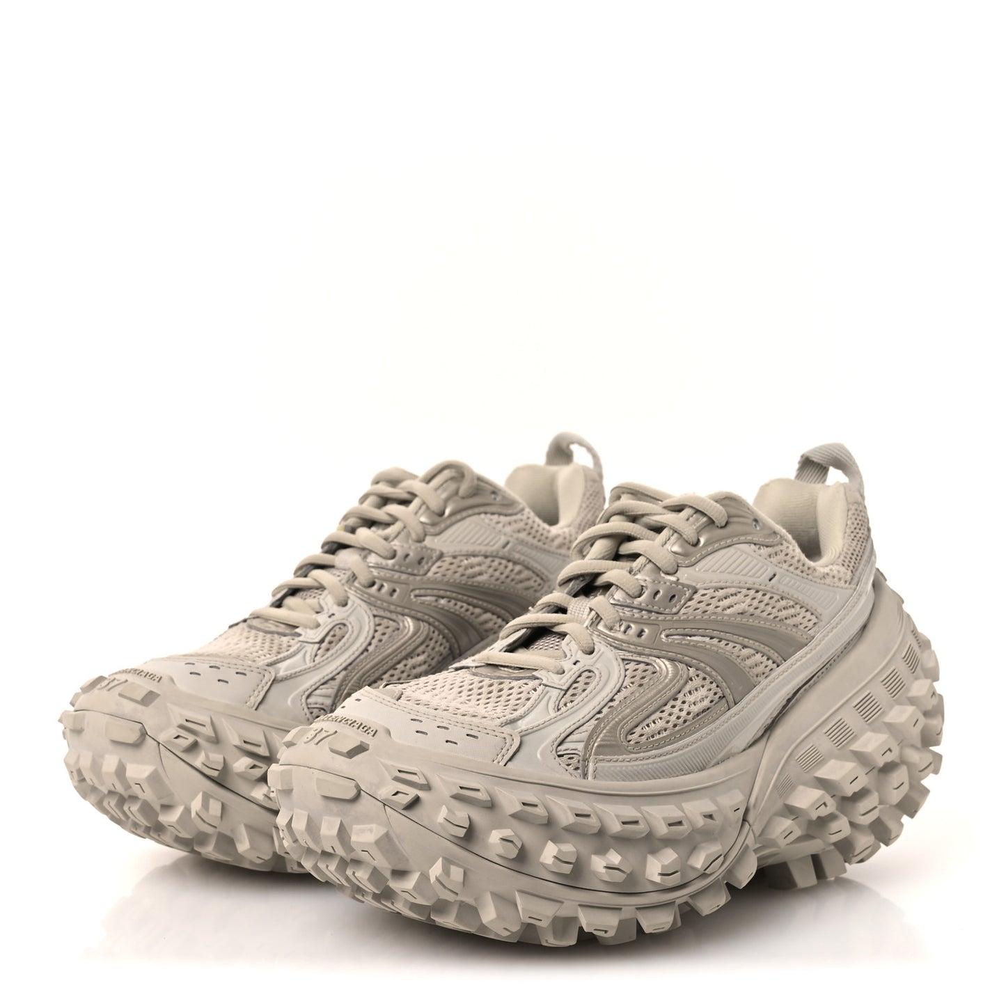 Rubber Mesh Monocolor Womens Defender Sneakers 37 Monocolor Beige