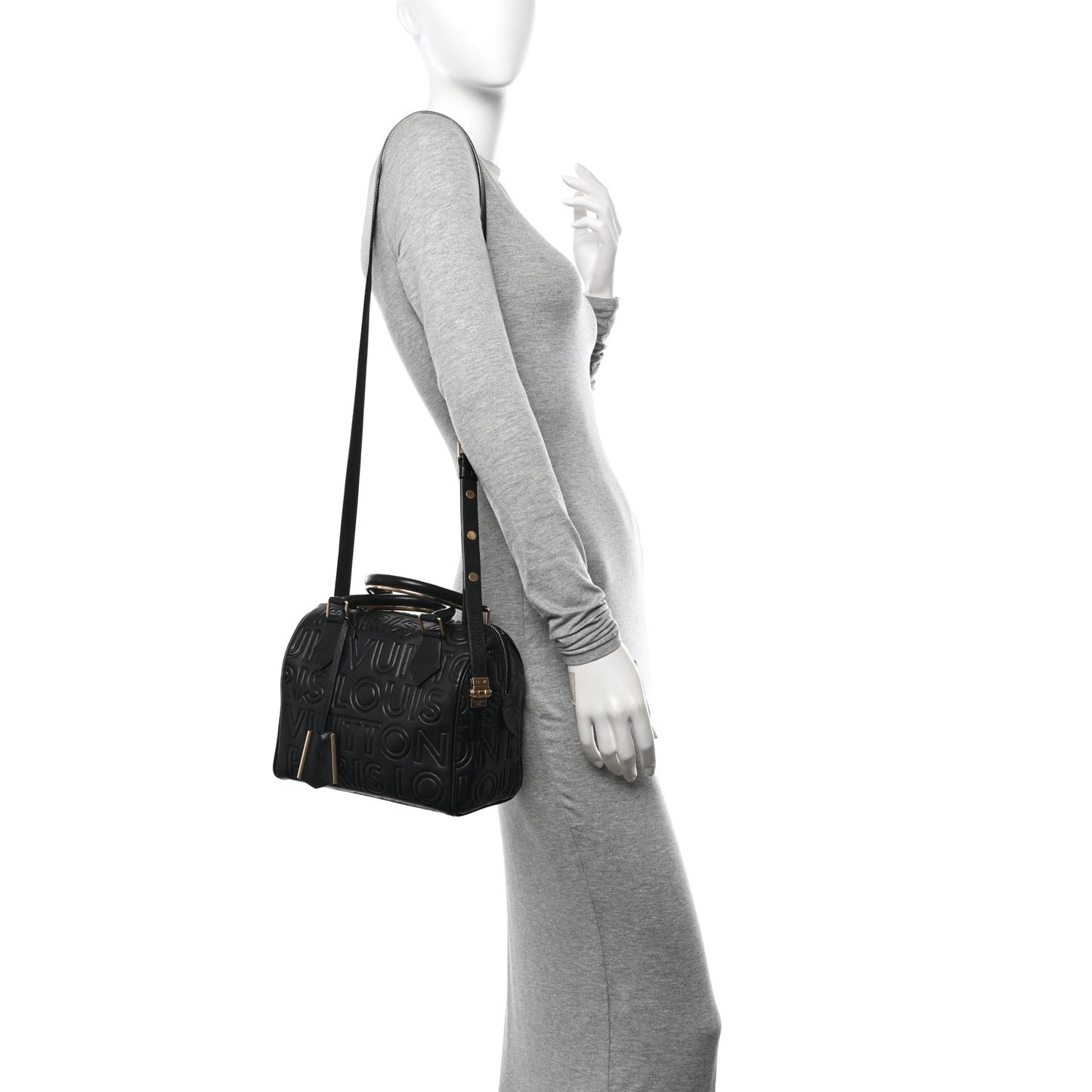 Calfskin Embossed Mini Cube Speedy Black