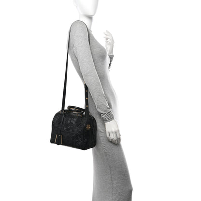 Louis Vuitton Calfskin Embossed Mini Cube Speedy Black 2 of 10