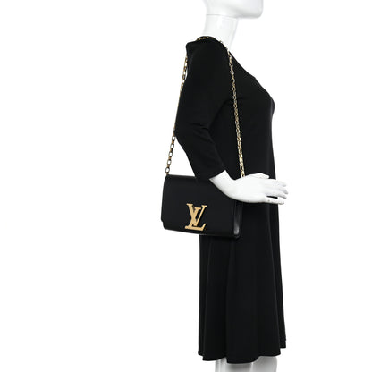 Louis Vuitton Calfskin Chain Louise GM Black 2 of 12