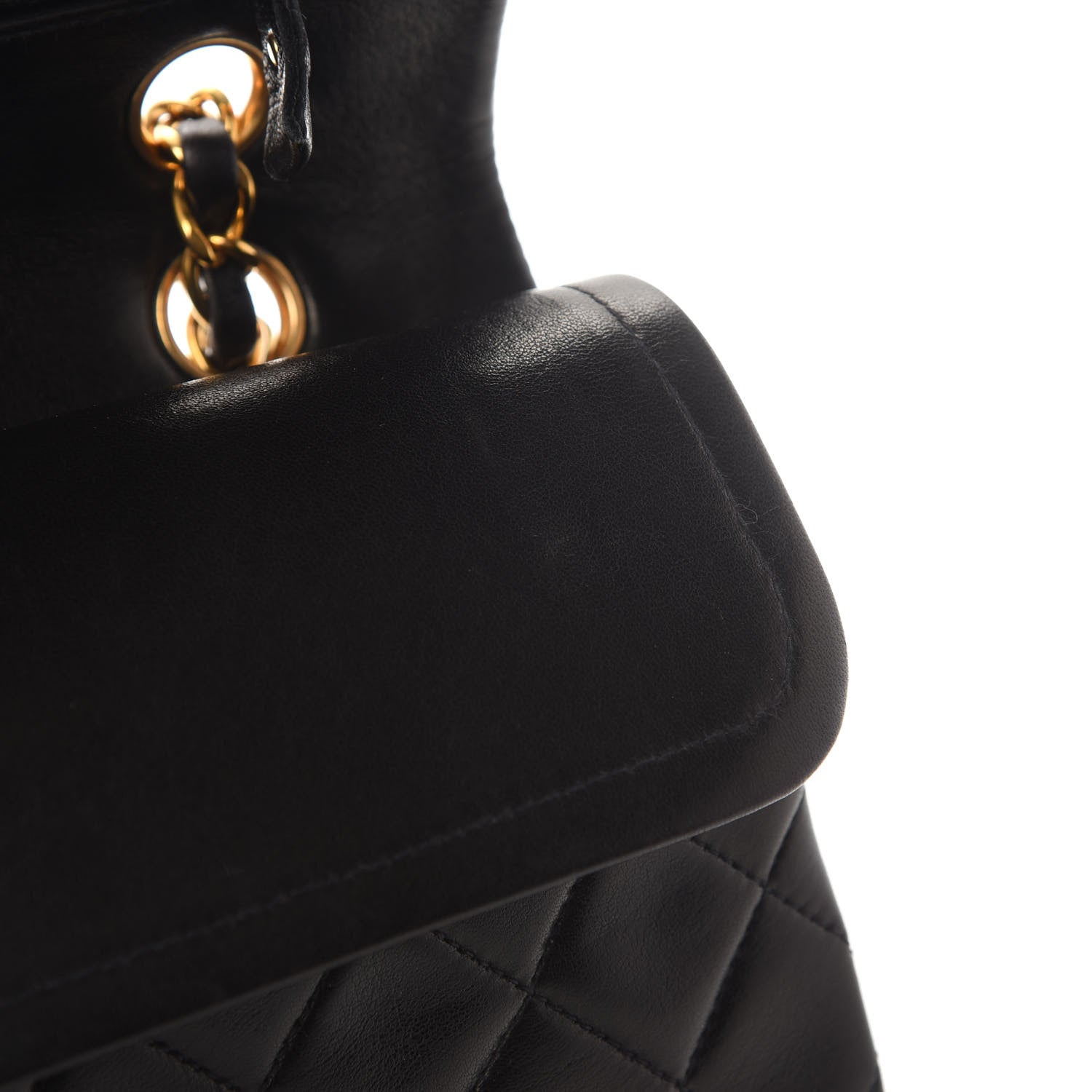 Chanel Lambskin Quilted Medium Double Flap Black 11 of 12