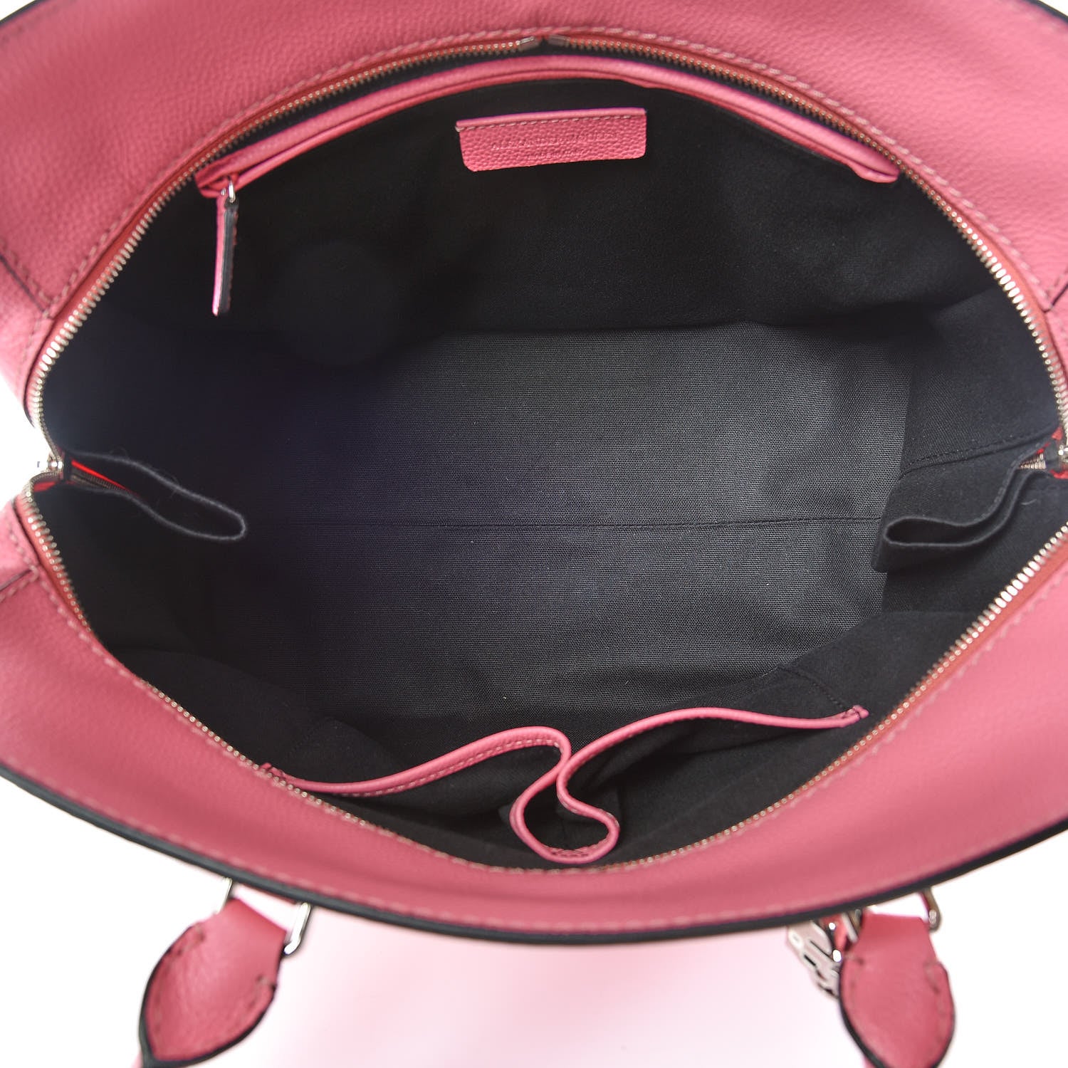Alexander McQueen Pebbled Calfskin Large Skull Padlock Zip Around Tote Pink 5 of 12