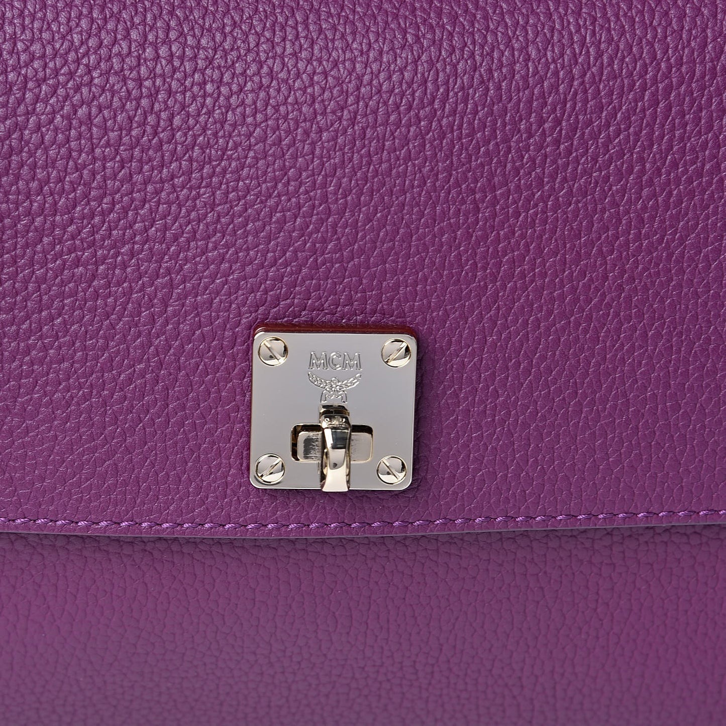 Grained Calfskin Small Milla Clutch Mystic Purple