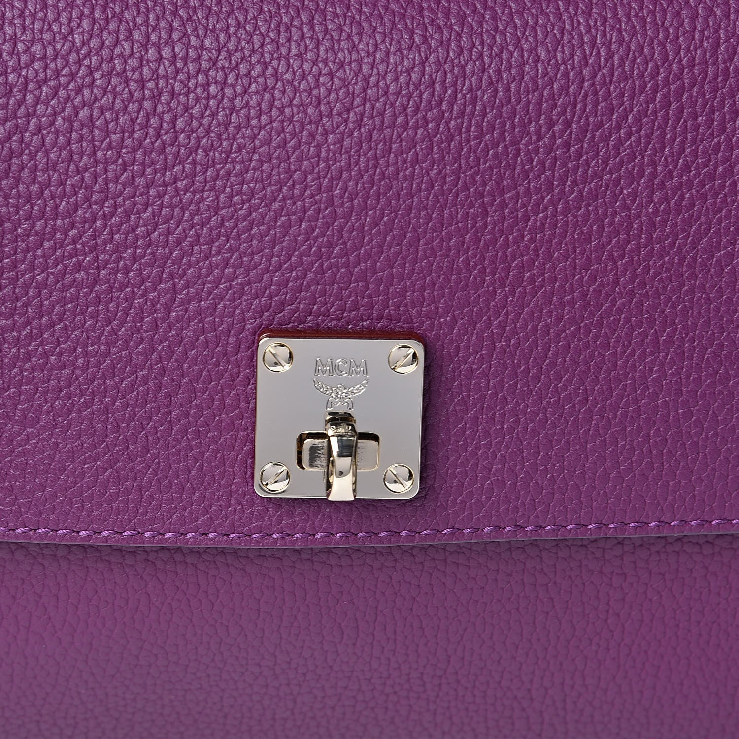 MCM Grained Calfskin Small Milla Clutch Mystic Purple 8 of 8