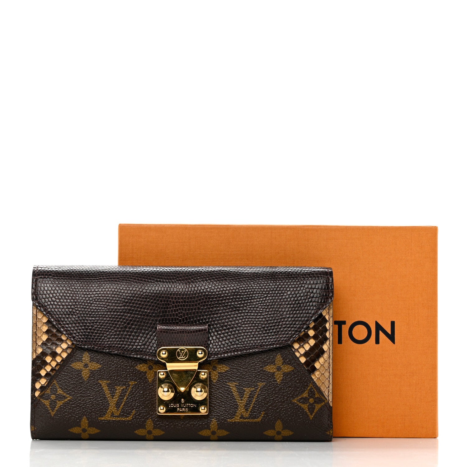 Louis Vuitton Monogram Python Ostrich Lizard Majestueux Wallet 9 of 9