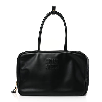 Miu Miu Soft Calf Softy Beau Top Handle Bag Black 1 of 9