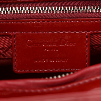 Christian Dior Patent Cannage Medium Lady Dior Red 6 of 14