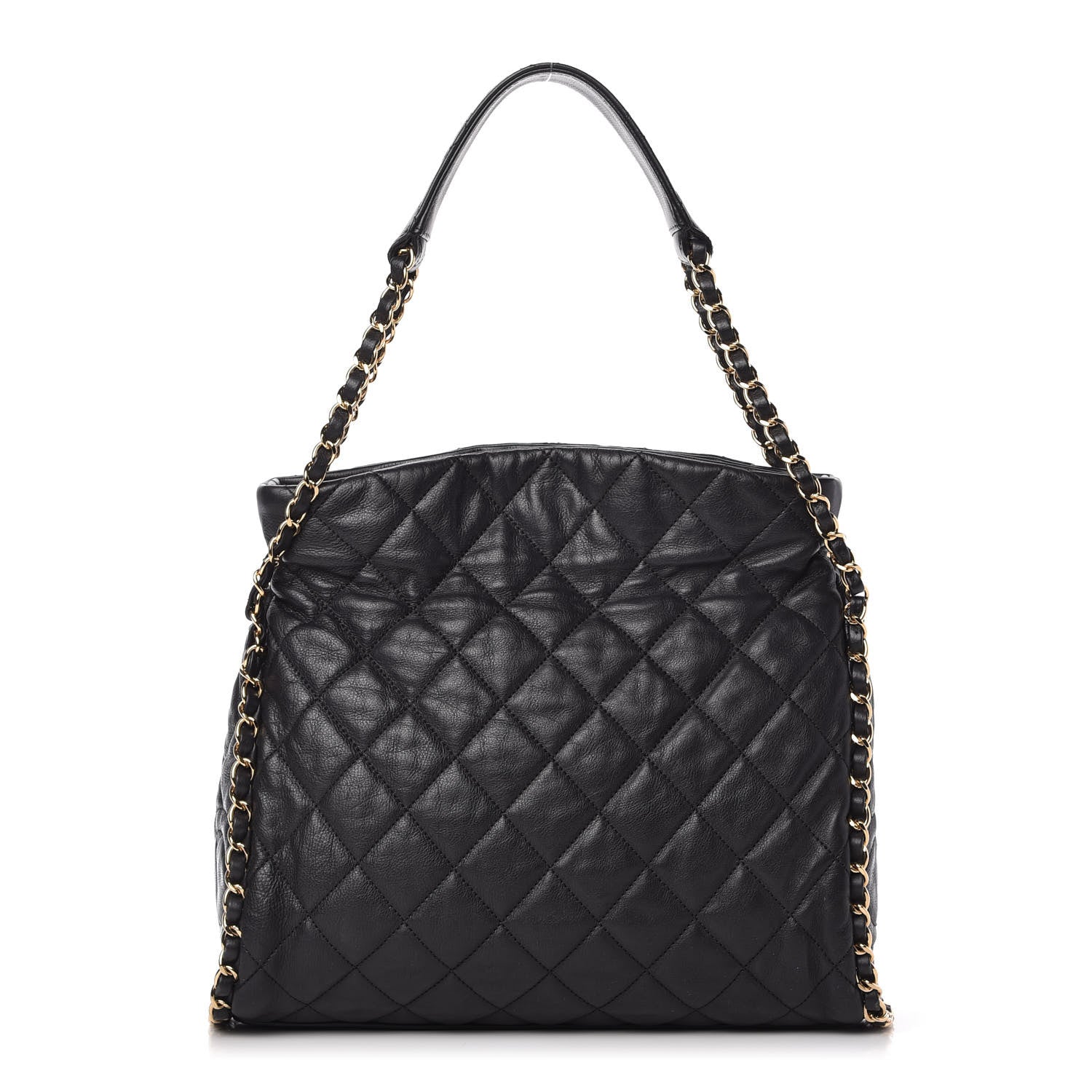 Chanel Calfskin Quilted Medium Chain Me Hobo Black 1 of 10