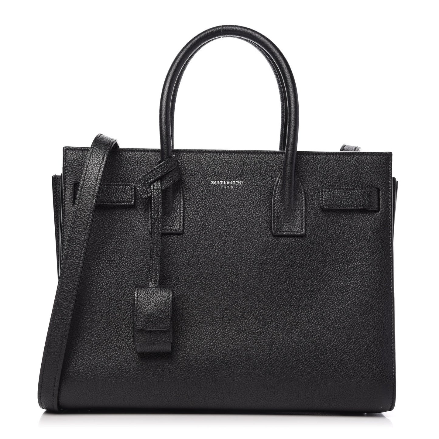 Grained Calfskin Baby Sac De Jour Black