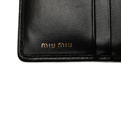 Miu Miu Nappa Matelasse Bi-Fold Compact Wallet Black 6 of 7