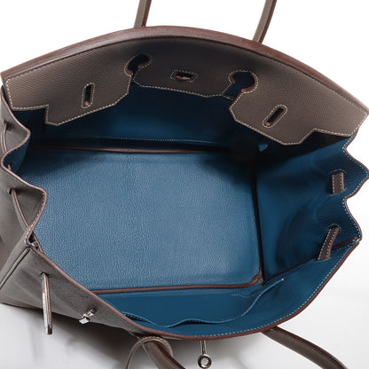 Hermes Epsom Candy Birkin 35 Etain Bleu Thalassa 15 of 23