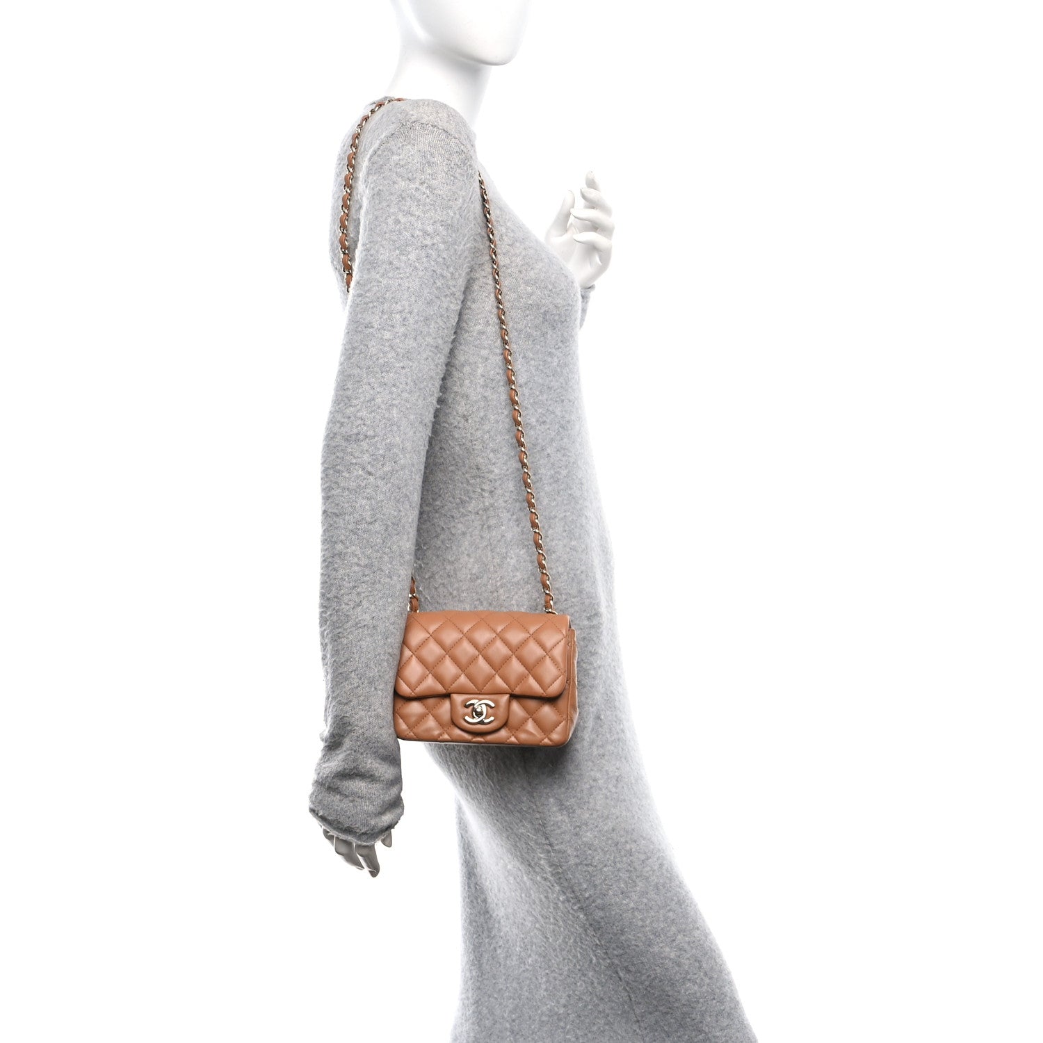 Chanel Lambskin Quilted Mini Square Flap Brown 2 of 10