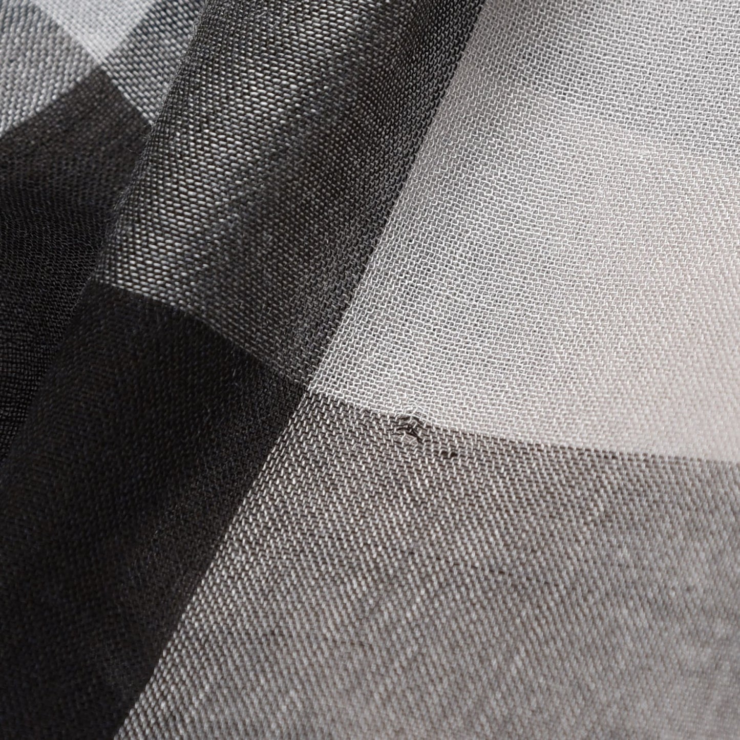 Linen Giant Check Check Lightweight Scarf Stone