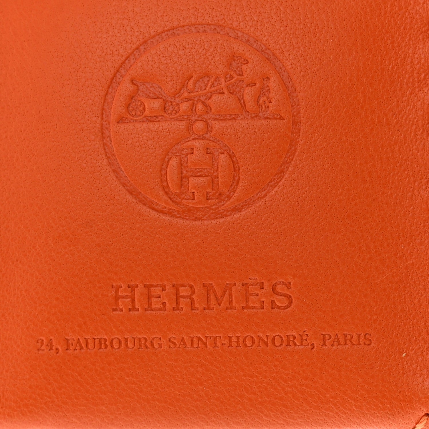 Hermes Milo Lambskin Swift Shopping Bag Charm Feu Gold 3 of 5