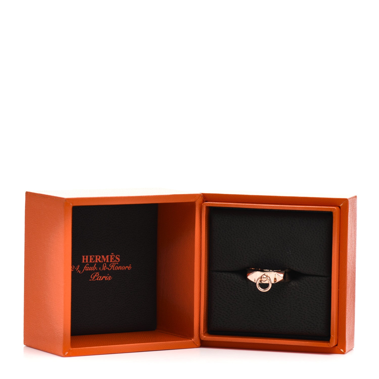 Hermes 18K Rose Gold PM Collier De Chien Ring 53 6.25 5 of 5