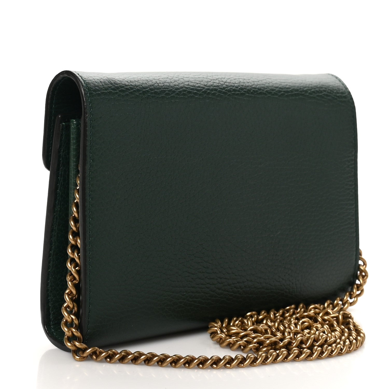 Gucci Calfskin Garden Dionysus Chain Wallet Emerald 3 of 11