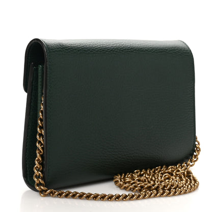 Gucci Calfskin Garden Dionysus Chain Wallet Emerald 3 of 11