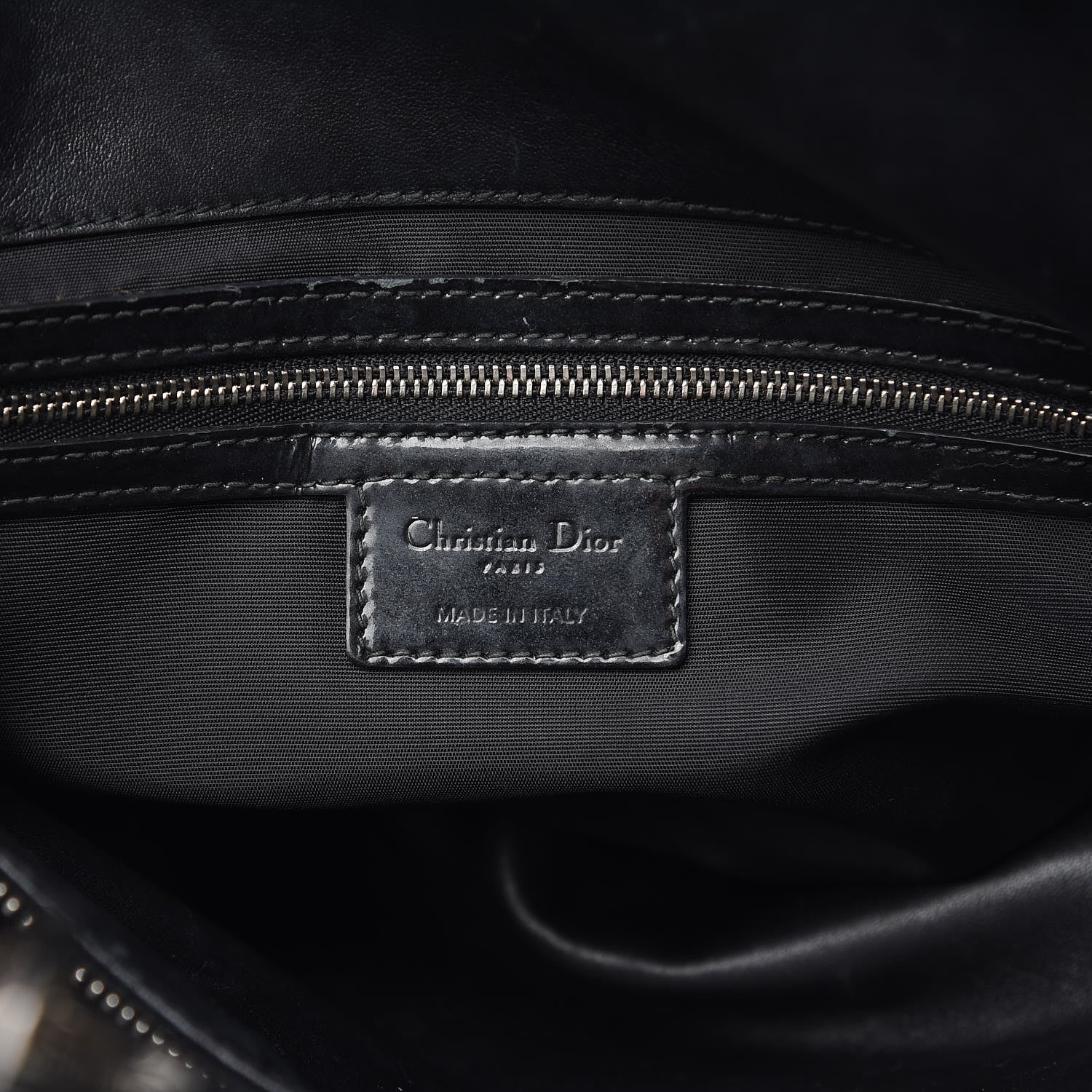 Christian Dior Patent Cannage Medium Granville Tote Black 6 of 16