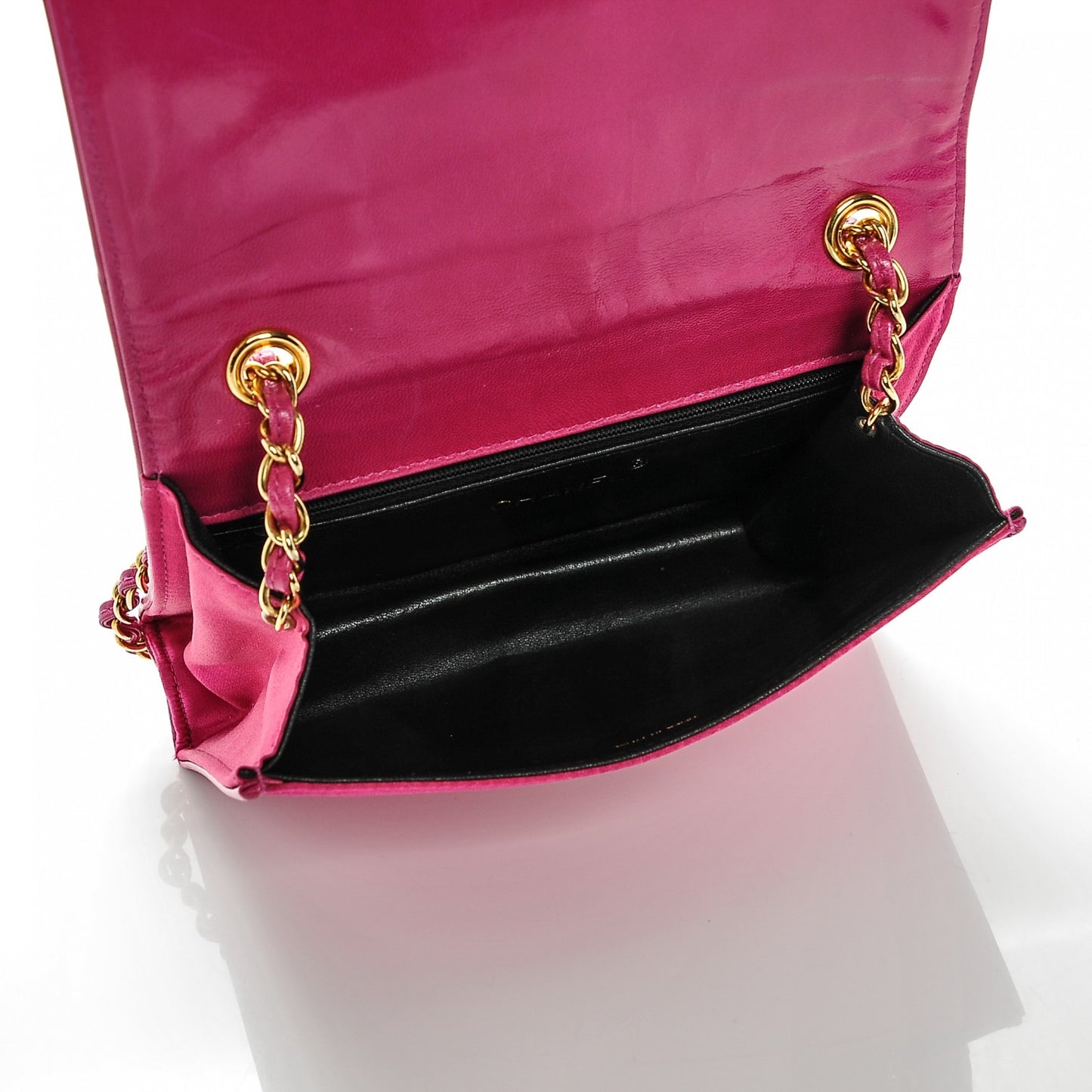 Satin Quilted Small Single Flap Pink