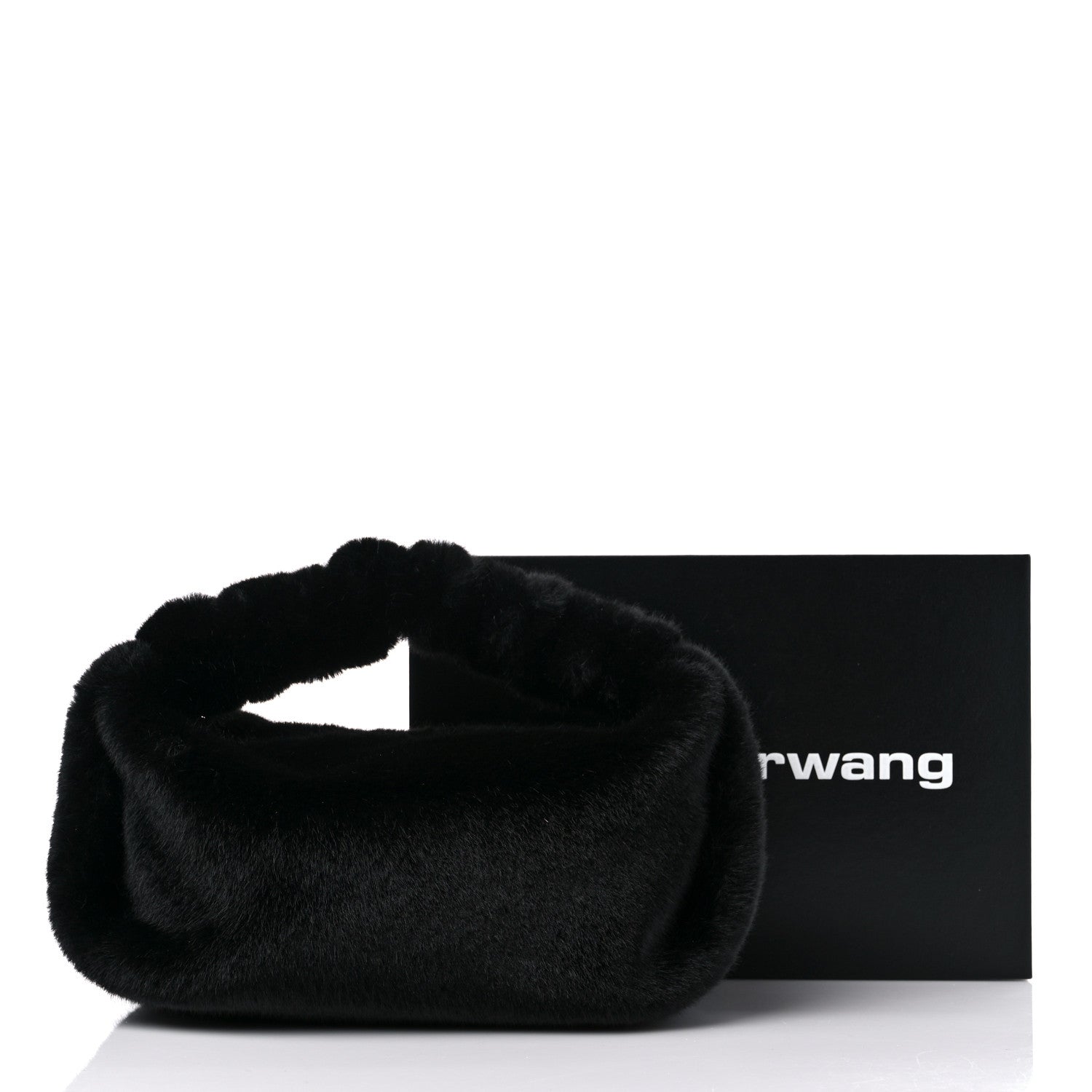 Alexander Wang Faux Fur Small Scrunchie Bag Black 9 of 9