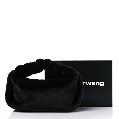 Alexander Wang Faux Fur Small Scrunchie Bag Black 9 of 9