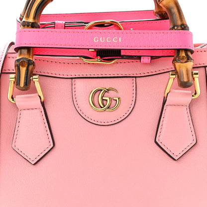 Gucci Wonka Grain Calfskin Mini Diana Tote Bag Wild Rose Fuxia Fluo 7 of 9