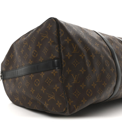 Louis Vuitton Monogram Macassar Keepall Bandouliere 55 7 of 8