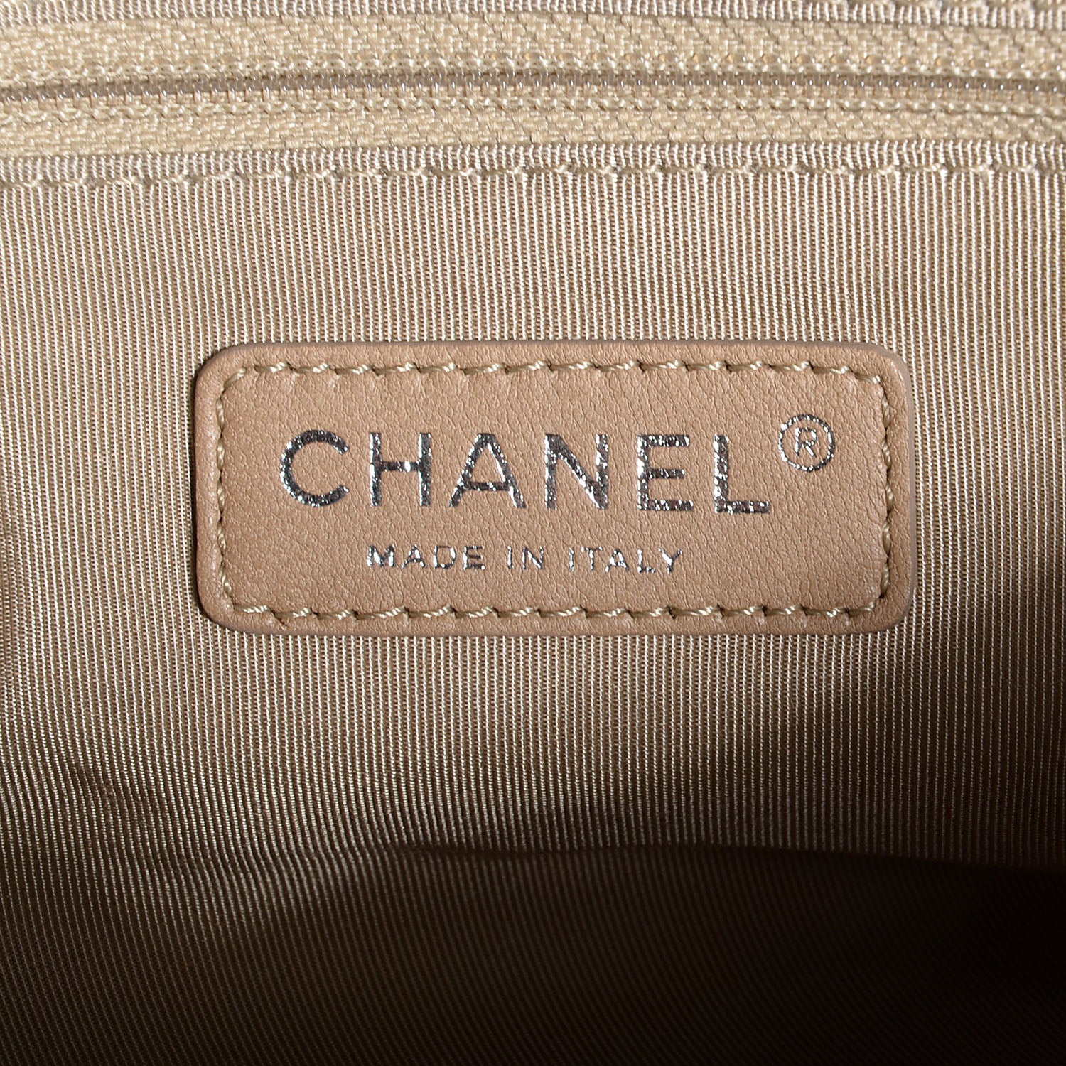 Chanel Caviar Expandable Zip Shoulder Bag Blue 6 of 7
