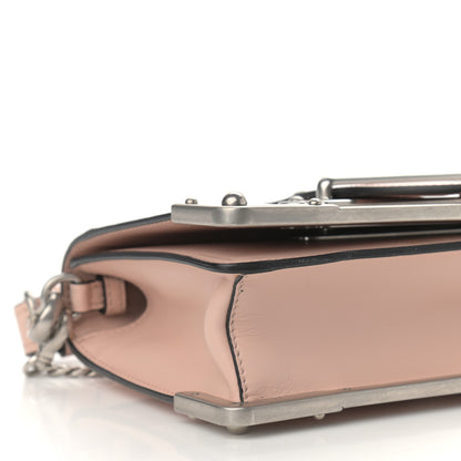 Prada Spazzolato Soft Calf Cahier Chain Wristlet Clutch Pesca 7 of 8