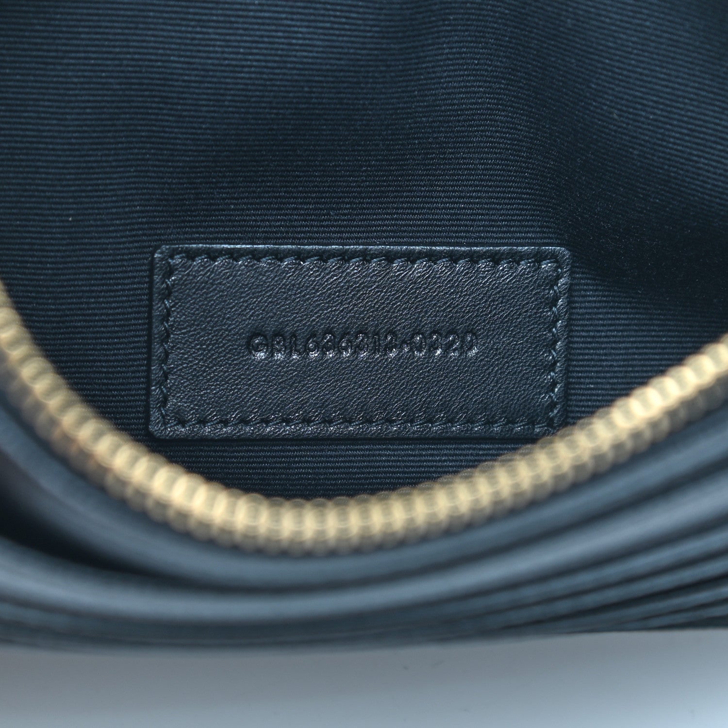 Saint Laurent Grain De Poudre Chevron Monogram Large Bill Pouch Black 7 of 7