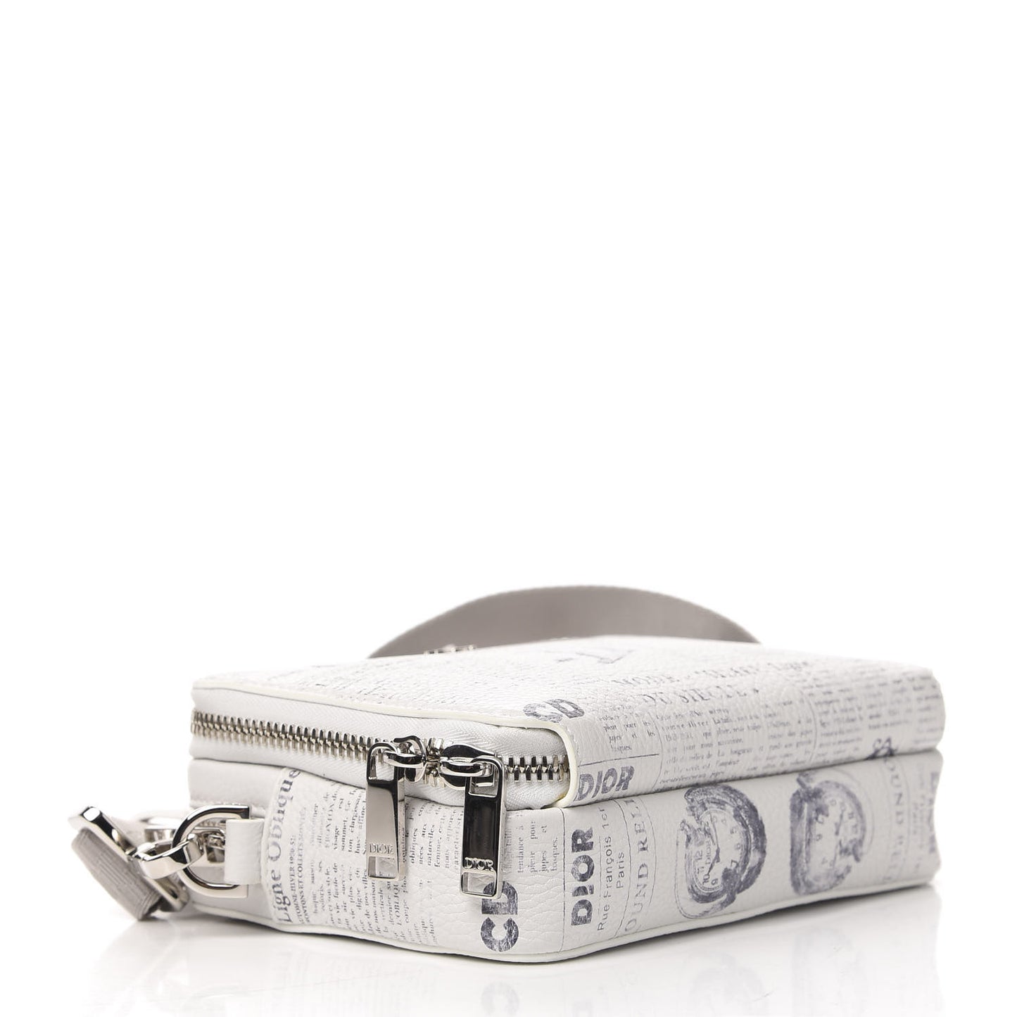 X DANIEL ARSHAM Grained Calfskin Newspaper Messenger White