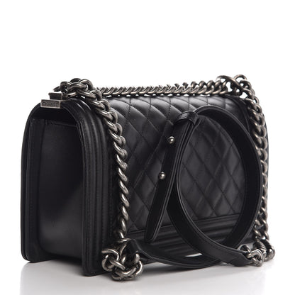 Chanel Calfskin Quilted Medium Boy Flap Black 3 of 8